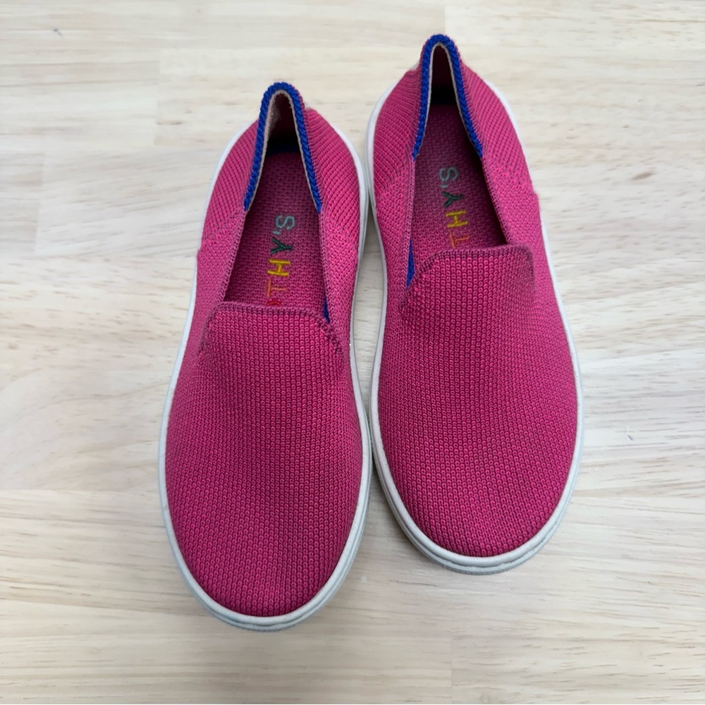Rothy’s bubblegum slip on sneakers